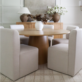 Orchid 60" Oak Round Pedestal Dining Table