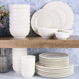 Gibson Home Gracious Dining Gourmet Expressions 40-Piece Embossed Porcelain Dinnerware Set