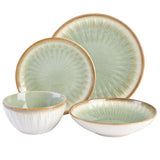 Gibson Elite Mayfair Bay 16-Piece Embossed Double Bowl Reactive Dinnerware Set