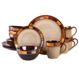 Gibson Elite Casa Estebana 16-Piece Reactive Stoneware Dinnerware Set