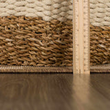 Kuval Checkered Brown Outdoor Rug