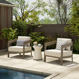 PEAKHOME Harmonti Outdoor Aluminum Club Chair With Cushions Set of 2