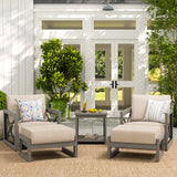 Marindo 5-Piece Aluminum Patio Lounge Chair Set