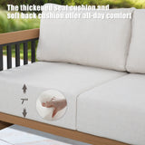 Sereno 6-Pieces Patio Club Lounge Chair Set with 2 Ottoman