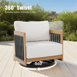Sereno 4 Swivel Lounge Chair and Round Coffee Table