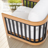 Sereno 6-Pieces Patio Club Lounge Chair Set with 2 Ottoman