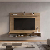 Desa 65" TV Stand with 5 Open Shelves, Modern Media Console for Living Room Entertainment Storage