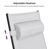 PURPLE LEAF Replacement Textilene Headrest Pillow for Chaise Lounge