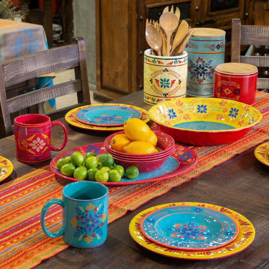 Bonita Talavera Design 14PC Melamine Set, 2 MOQ