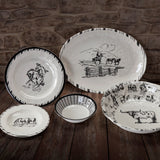 Ranch Life Melamine Dinner Plates, Set of 24