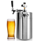 Homebrew Double Wall Mini Keg Beer Dispenser - 128 Oz. Double Wall Mini Keg With Cap Spear, Metal Tap Co2 Aluminum Regulator System