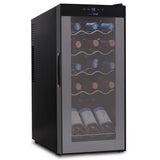 Wine Chilling Refrigerator Cellar - Digital Touch Button Control With Air Tight Seal, Contains Placement For Standing Bottles (15 Bottle Storage Capacity)