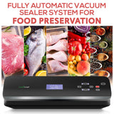 Automatic Food Vacuum Sealer - Electric Air Sealing Preserver System With Soft Touch Digital Button Controls