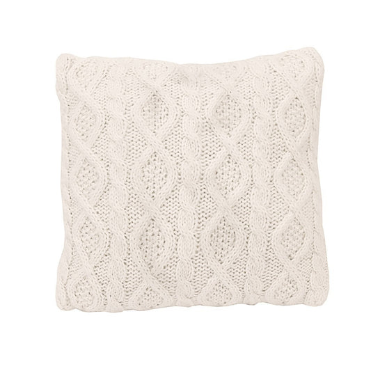 Cable Knit Soft Diamond Throw Pillow