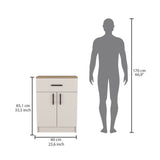 TUHOME Mayorca Multistorage Pantry Cabinet with One Drawer, Two Interior Shelves and Spacious Top Surface, Compact Kitchen Storage Organizer for Small Appliances, Supplies and Everyday Cooking Essentials