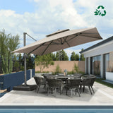 PURPLE LEAF Eco-friendly Fade Resistant Patio Umbrella High Quality Cantilever Umbrella