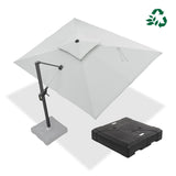 PURPLE LEAF UV50+ Fade Resistant Cantilever Umbrella, Patio Umbrellas with Base