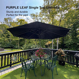 PURPLE LEAF Durable Patio Outdoor Umbrella Aluminum Round Cantilever Sun Yard Umbrellas For Pool, Deck