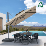 PURPLE LEAF Eco-friendly Fade Resistant Patio Umbrella High Quality Cantilever Umbrella