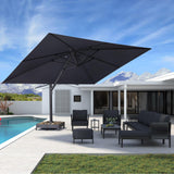 PURPLE LEAF Heavy Duty Cantilever Patio Umbrella Extra Large Outdoor Umbrella for Yard, Garden, Pool