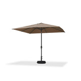 PURPLE LEAF Black Frame Outdoor Market Umbrellas Yard Tilting Patio Table Umbrella with Base