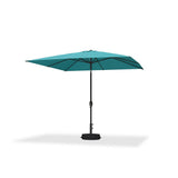 PURPLE LEAF Black Frame Outdoor Market Umbrellas Yard Tilting Patio Table Umbrella with Base