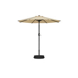 PURPLE LEAF Black Frame Outdoor Market Umbrellas Yard Tilting Patio Table Umbrella with Base