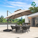 PURPLE LEAF Eco-friendly Fade Resistant Patio Umbrella High Quality Cantilever Umbrella