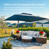 PURPLE LEAF Eco-friendly Fade Resistant Patio Umbrella High Quality Cantilever Umbrella