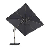 PURPLE LEAF Deluxe Left-Right Tilting Patio Umbrella Outdoor Swivel Cantilever Umbrellas