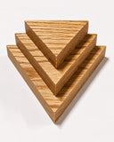 Small Triangle Oak Floating Display Shelf