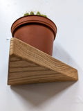 Small Triangle Oak Floating Display Shelf