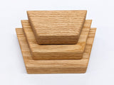 Small Trapezoid Display Shelf in Oak