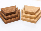 Small Trapezoid Display Shelf in Mahogany