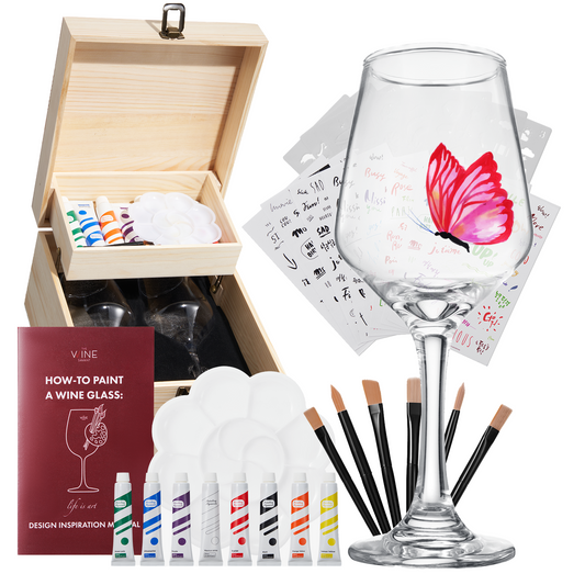 Wine Glass Painting Gift Set - Do it Yourself! - Wine Lover Gift