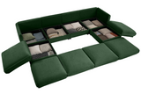 HARMONY 142" 4-Seater Sofa with 2 Ottomans