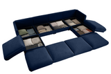 HARMONY 142" 4-Seater Sofa with 2 Ottomans