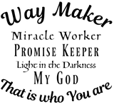 "Way Maker" Custom Laser Engraved Silicone Sleeve