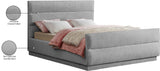 Paxton King Bed - Luxurious Chenille Upholstered Design with Channel Tufted Headboard for Comfort