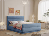 Paxton Chenille Fabric Queen Bed - Luxurious Cozy Design with Tufted Headboard for Elegant Bedrooms