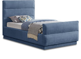 Paxton Twin Bed - Luxurious Chenille Upholstered Design with Channel Tufted Headboard for Elegance