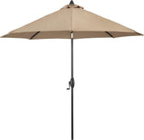 PATIO TREE 9Ft Tilting Umbrellas Patio Market Umbrella with Crank Handle and Sunbrella® Fabric (Heather Beige)