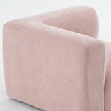 Philo Blush Pink Low Profile Modular Sectional Sofa (4-Seater+2 Ottomans)