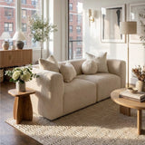 Philo Chenille Low Profile Modular Sofa (Loveseat)