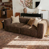 Philo Chenille Low Profile Modular Sofa (Loveseat)