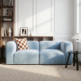 Philo Performance Velvet Low Profile Modular Sofa (Loveseat)