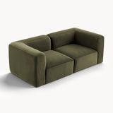 Philo Performance Velvet Low Profile Modular Sofa (Loveseat)