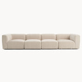 Philo Chenille Low Profile Modular Sofa (4-Seater)