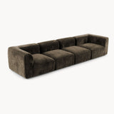 Philo Chenille Low Profile Modular Sofa (4-Seater)