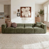Philo Chenille Low Profile Modular Sofa (4-Seater)